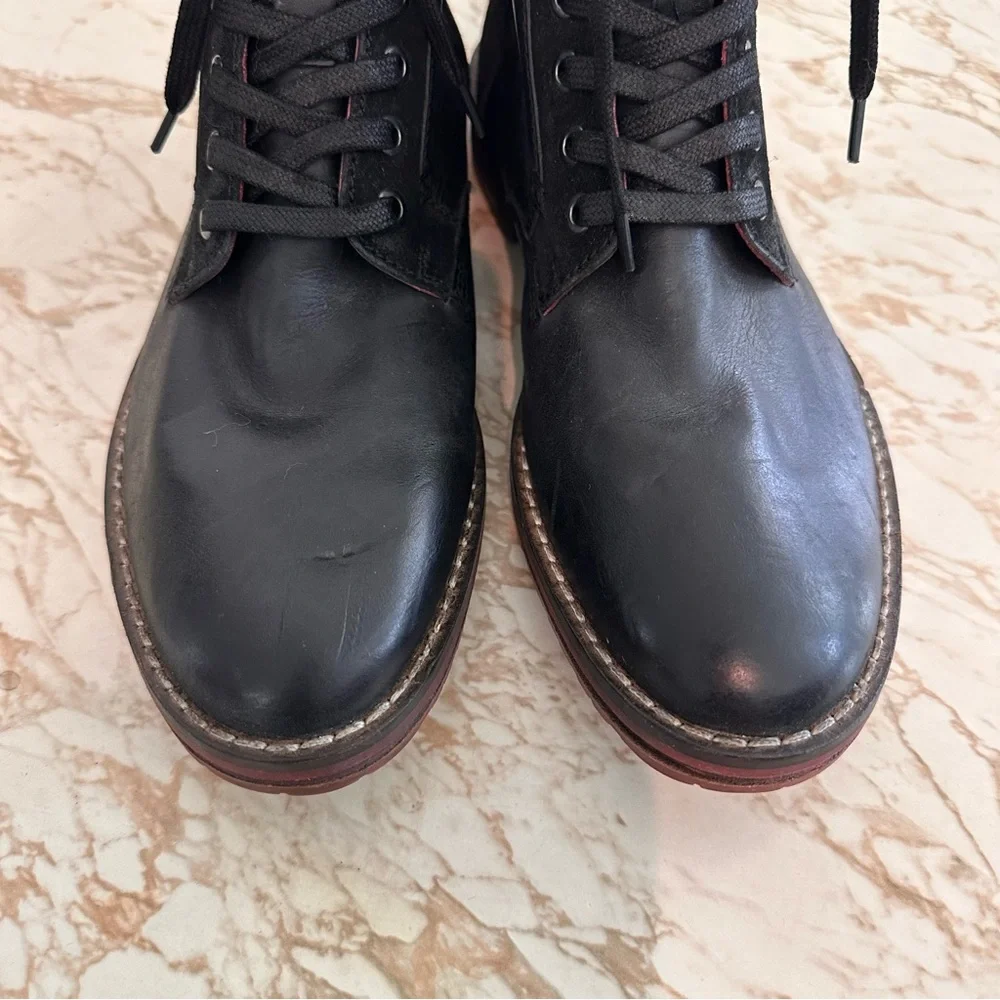 TESTOSTERONE’Ball of Fire’ Black Leather Upper Men's Ankle Boots size 41